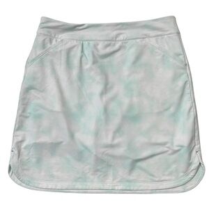 {Peter Millar} "Alice" Mint Green White Golf Performance Pull On Skort Skirt